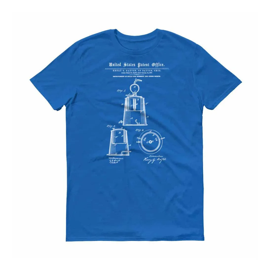 1870 Whiskey Still Patent T-Shirt - Patent t-shirt, Old Patent T-Shirt, Whisky T-Shirt, Old Still T-Shirt, Whiskey Making, Moonshine T-Shirt