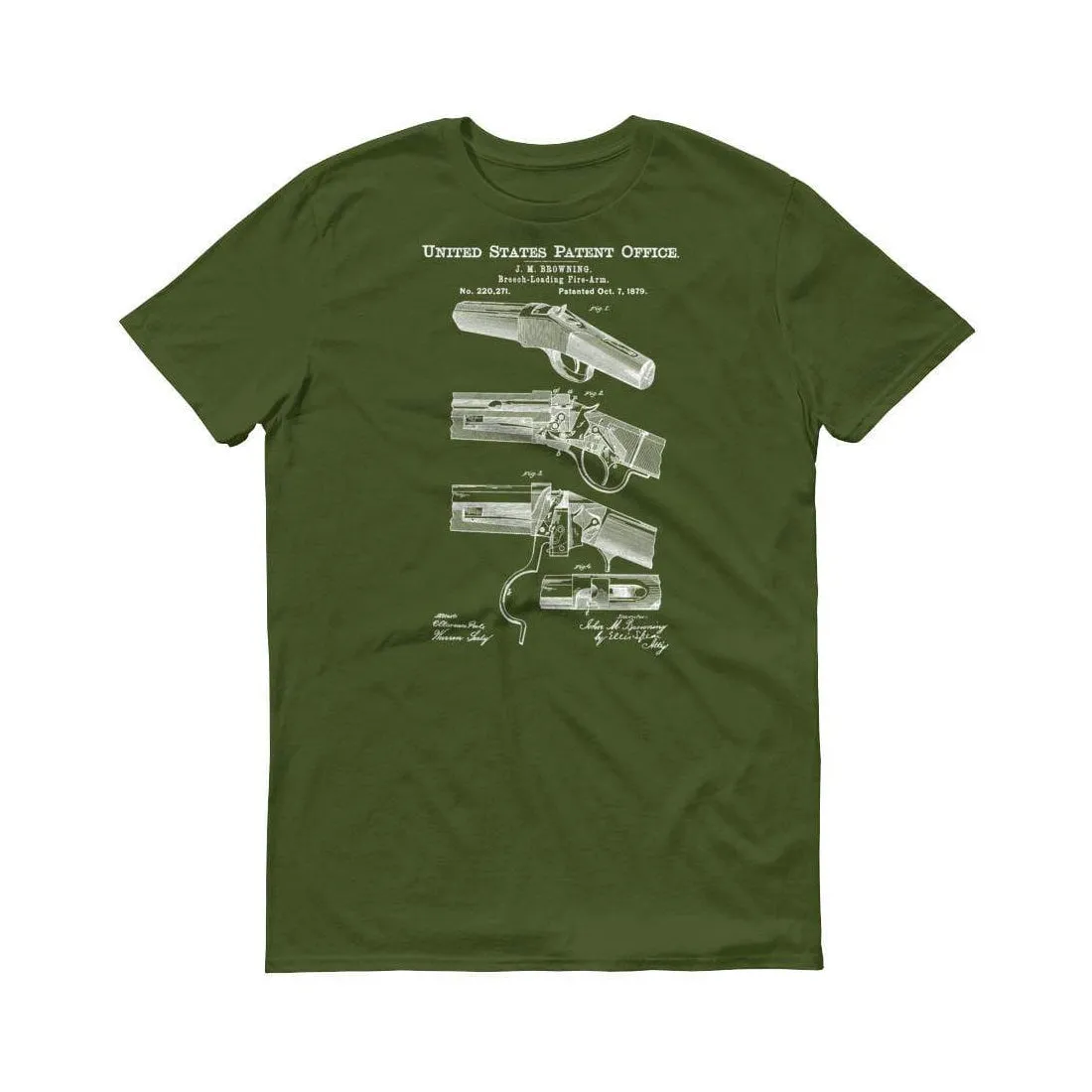 1879 Winchester Single-Shot Rifle Patent T-Shirt - Old Patent T-shirt, Firearm Art, Shotgun Patent, Firearm Shirt, Vintage Firearm