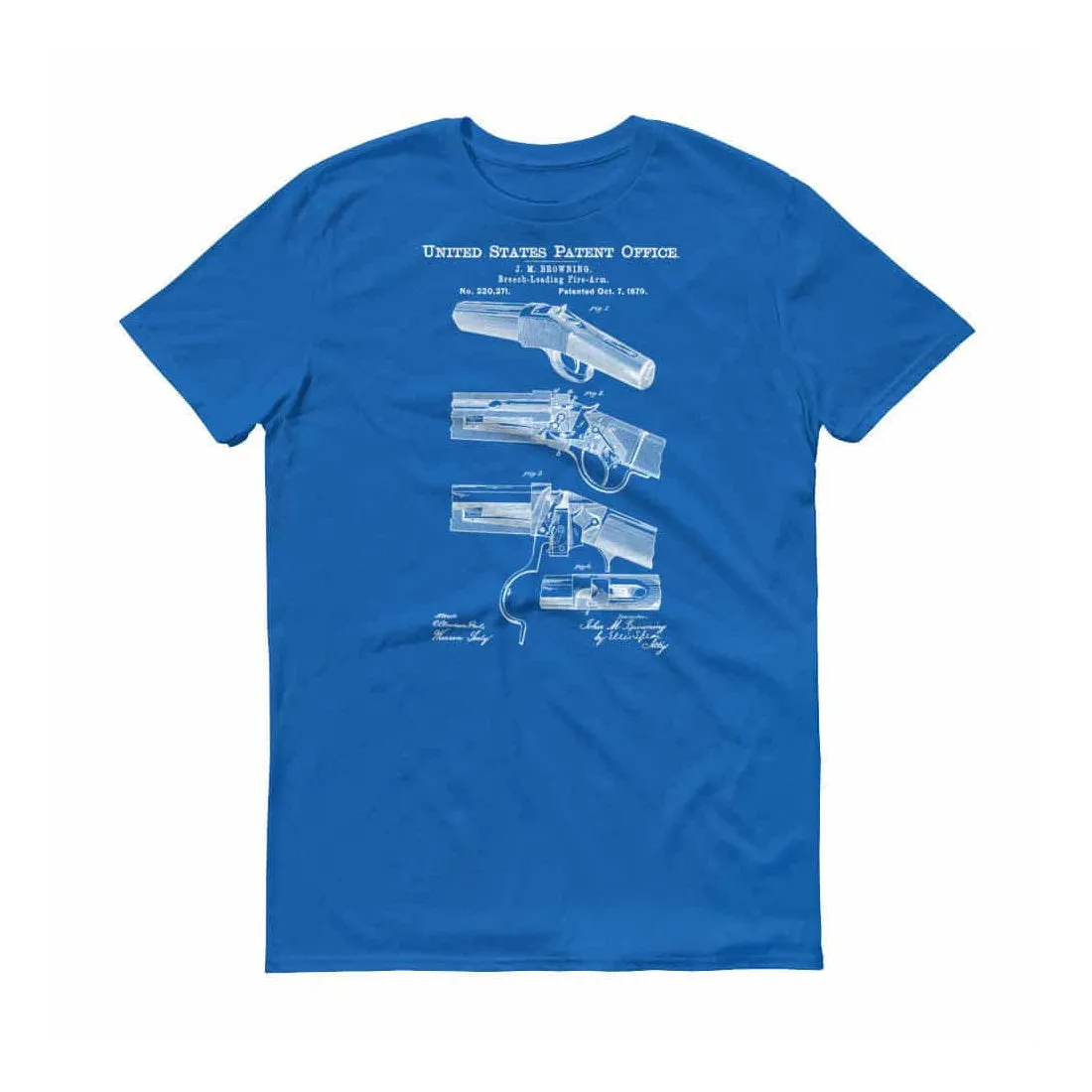 1879 Winchester Single-Shot Rifle Patent T-Shirt - Old Patent T-shirt, Firearm Art, Shotgun Patent, Firearm Shirt, Vintage Firearm