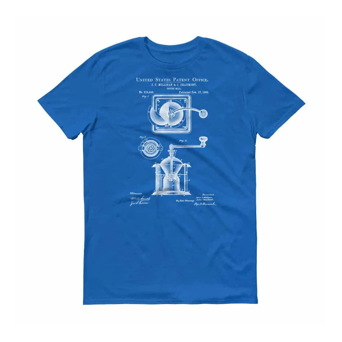 1885 Coffee Grinder Patent T-Shirt - Coffee Lover Gift, Old Patent T-shirt, Coffee Grinder T-Shirt, Coffee T-shirt, Coffee Art, Patent Shirt