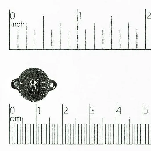 18mm x 13mm Round Studded Magnet Clasp sold by the Piece - CL/MC7