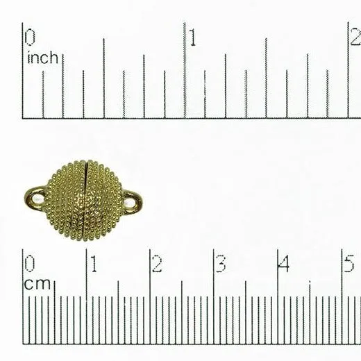 18mm x 13mm Round Studded Magnet Clasp sold by the Piece - CL/MC7