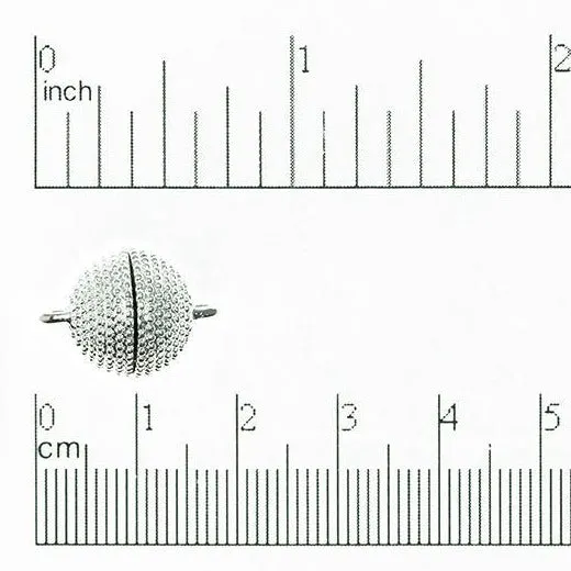18mm x 13mm Round Studded Magnet Clasp sold by the Piece - CL/MC7