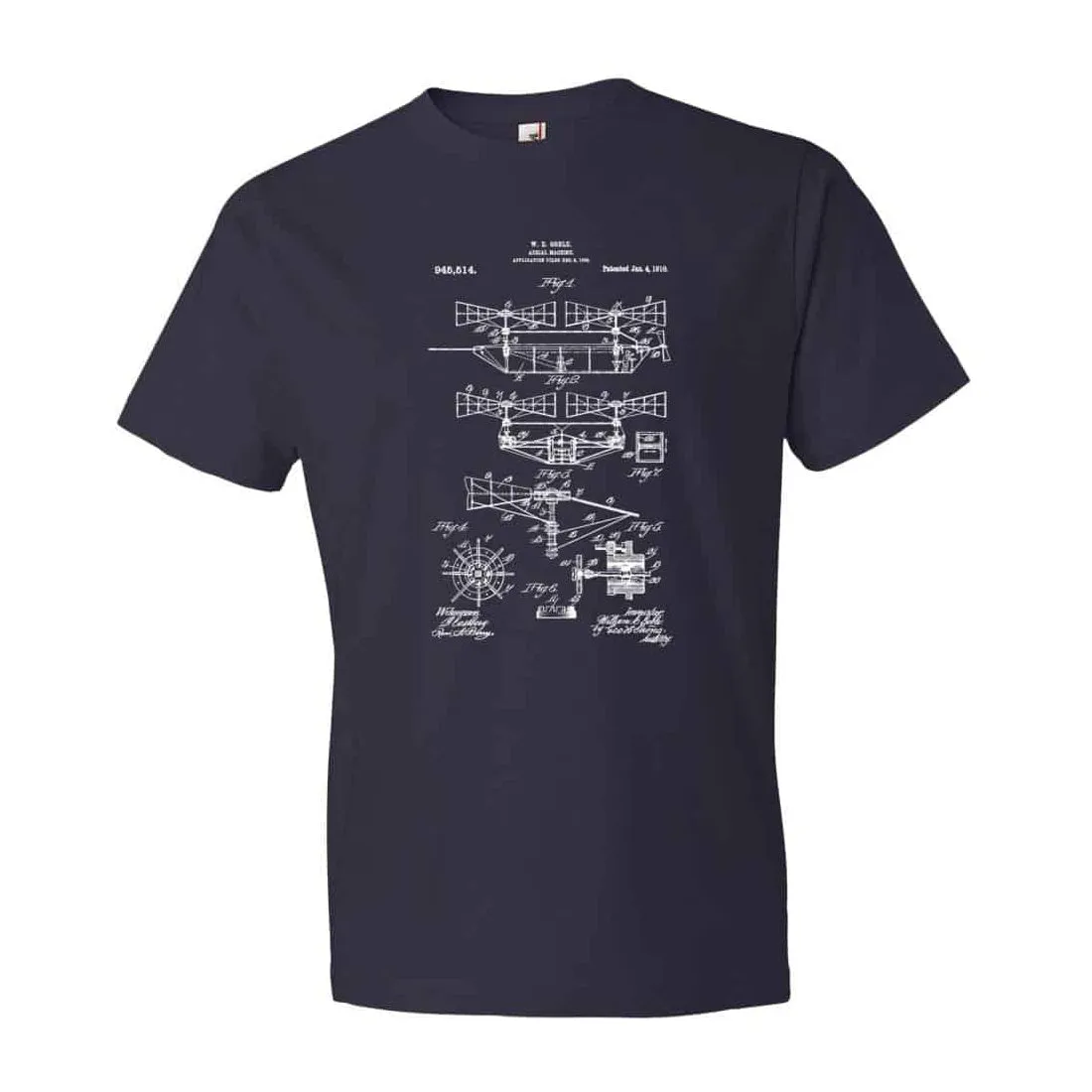 1910 Aerial Machine Patent T-Shirt - Patent T-Shirt, Old Patent t-shirt, Aviation t-shirt, Airplane t-shirt, Pilot Gift, Airplane Shirt