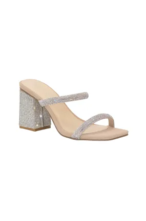 Abi - Mid Block Heel Embellished Mules