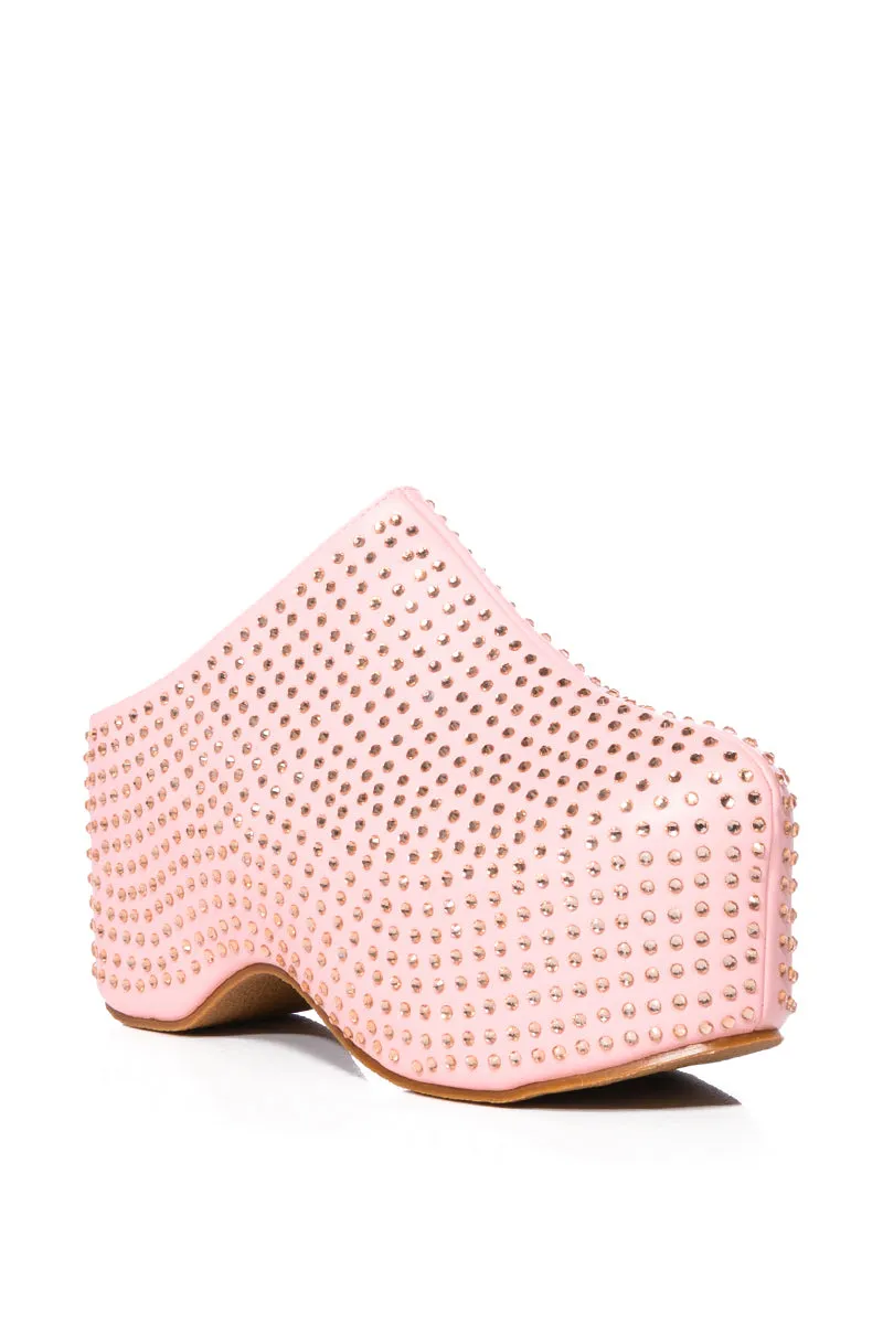 AZALEA WANG MACEY EMBELLISHED CLOG IN PINK