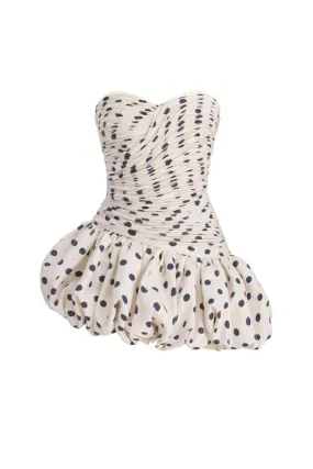 BALLOON POLKA DOT MINI DRESS
