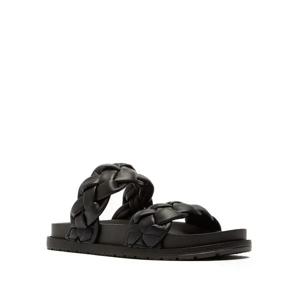 Blakely Black Braided Sandal