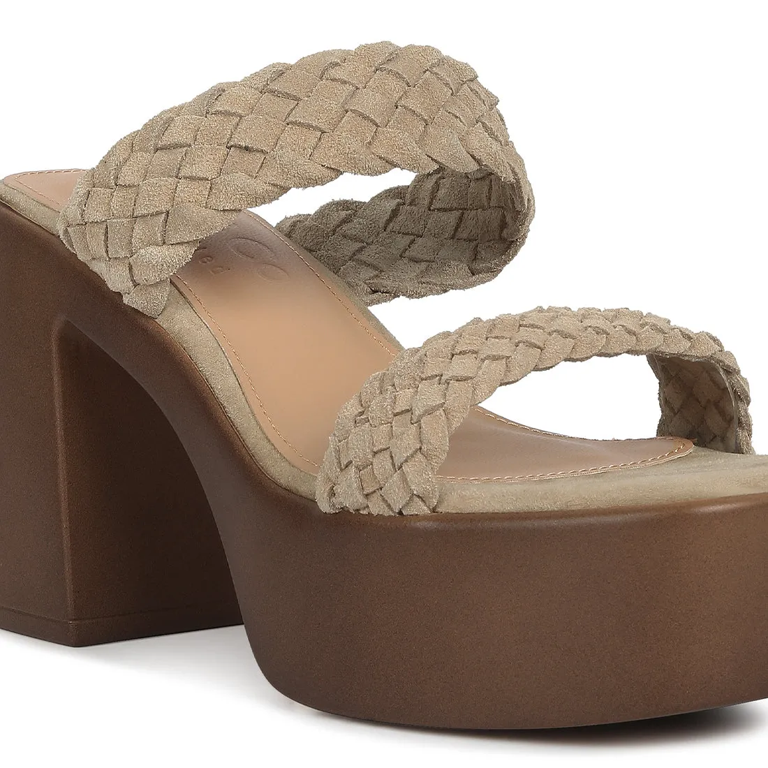 Braided Detail Platform Sandals