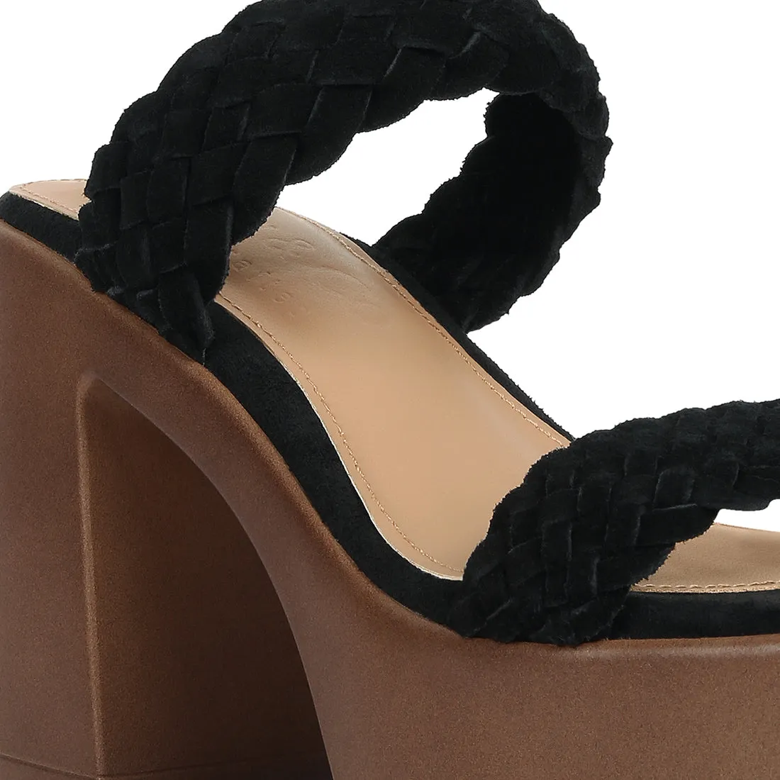 Braided Detail Platform Sandals