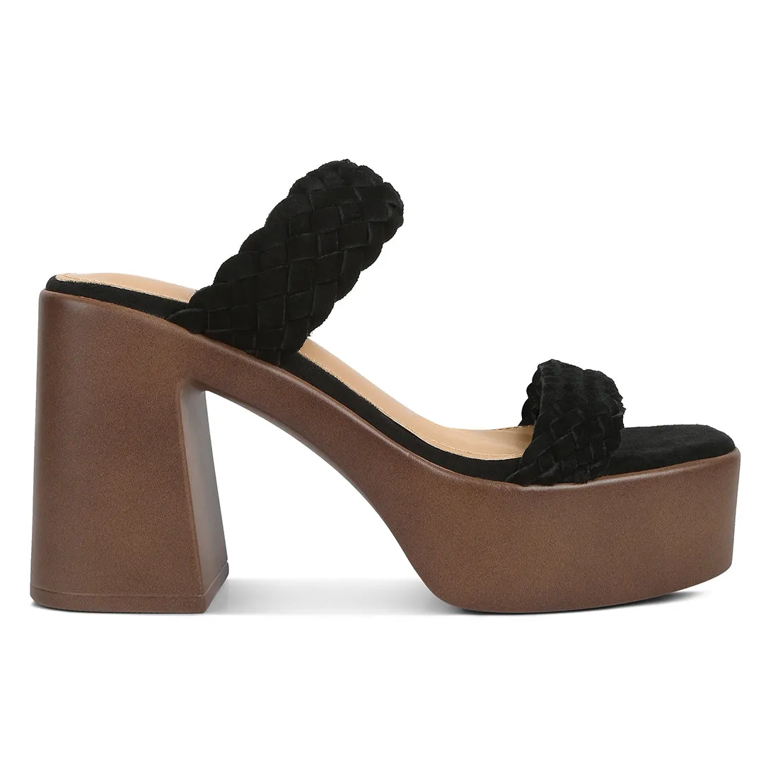 Braided Detail Platform Sandals