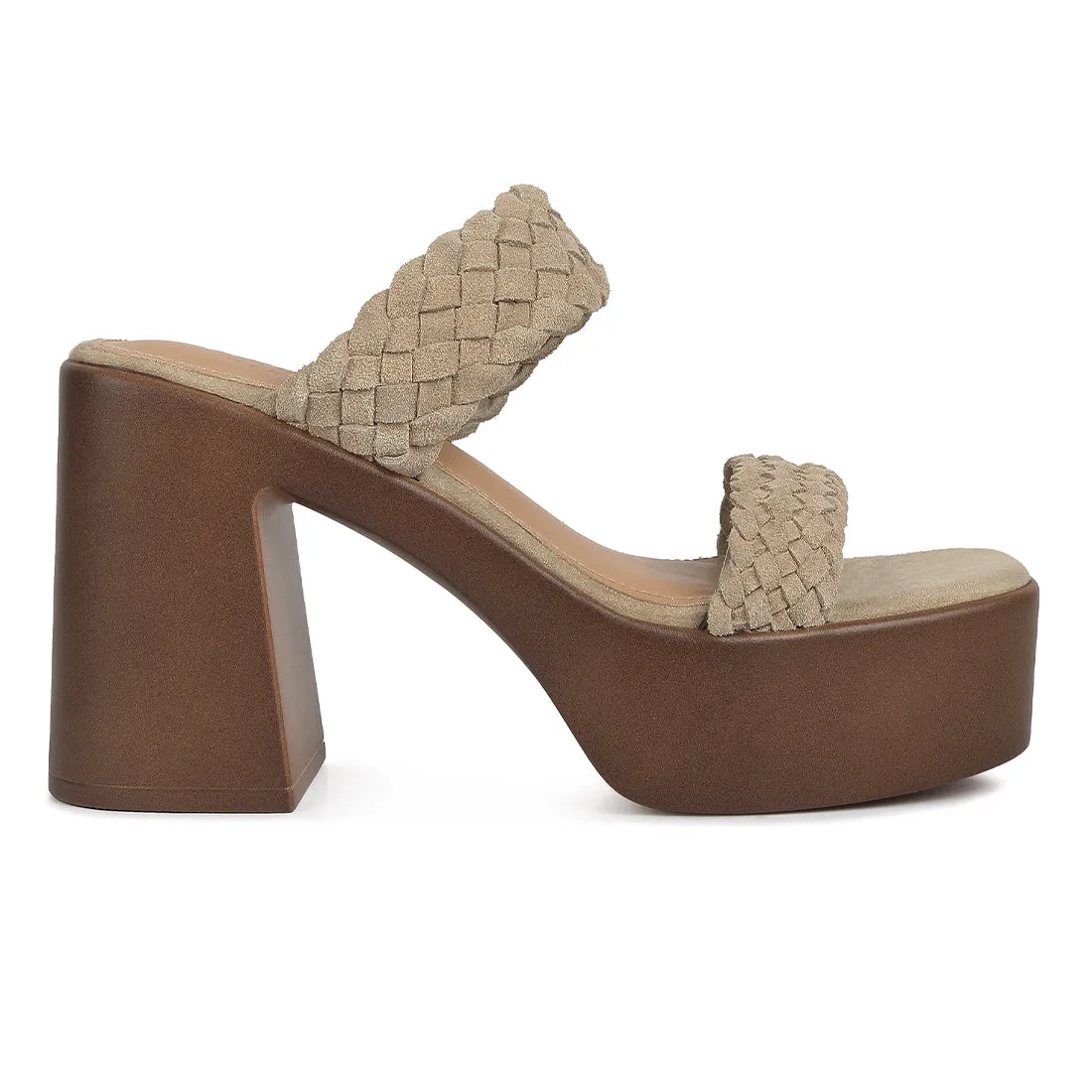 Braided Detail Platform Sandals