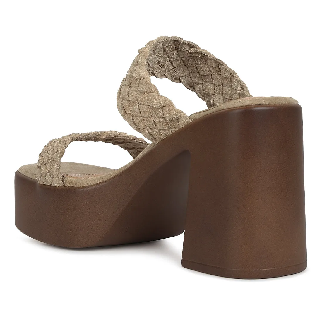 Braided Detail Platform Sandals