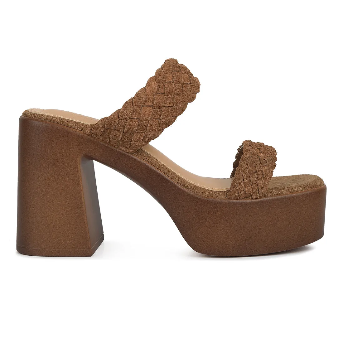 Braided Detail Platform Sandals