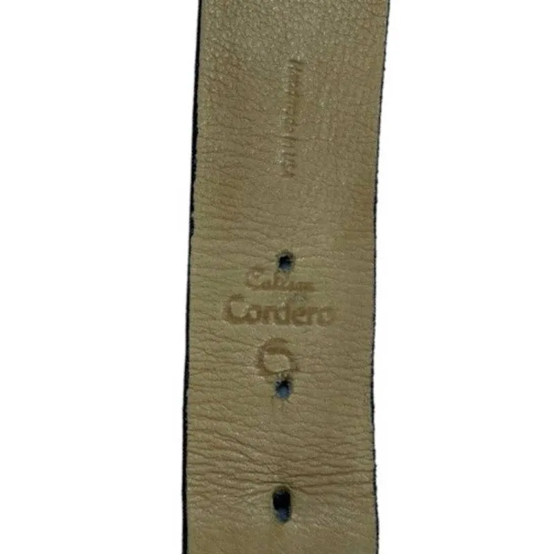 Caleen Cordero Studded Leather Rustic Belt Black Hand Crafted