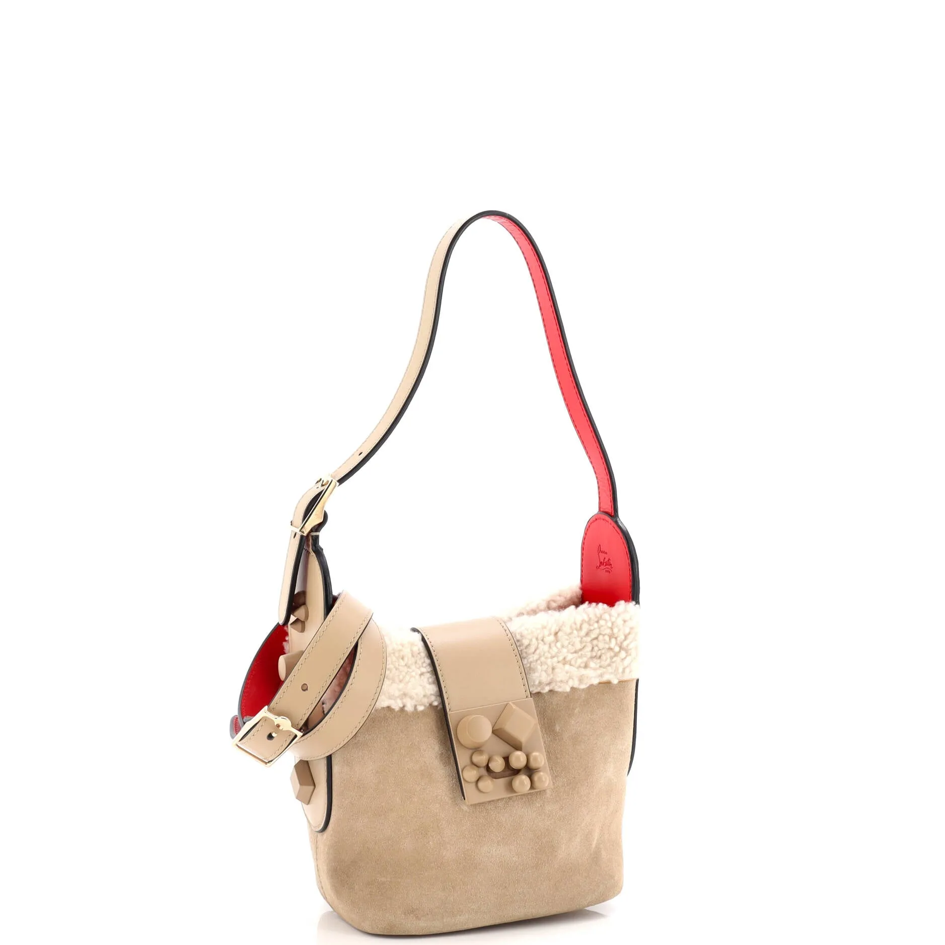 Carasky Bucket Bag Suede with Shearling Mini