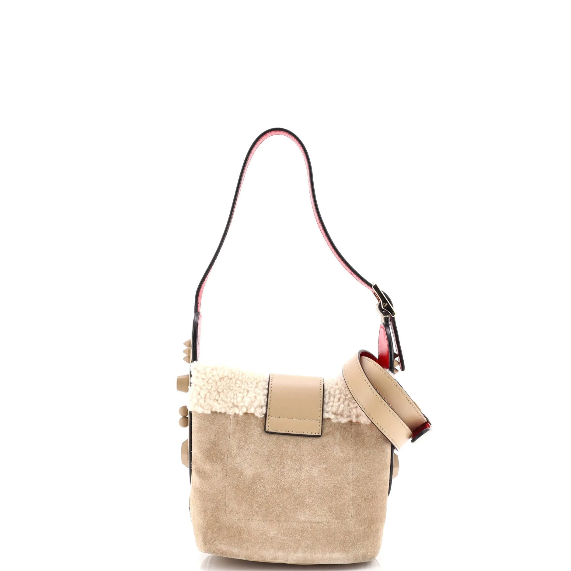 Carasky Bucket Bag Suede with Shearling Mini
