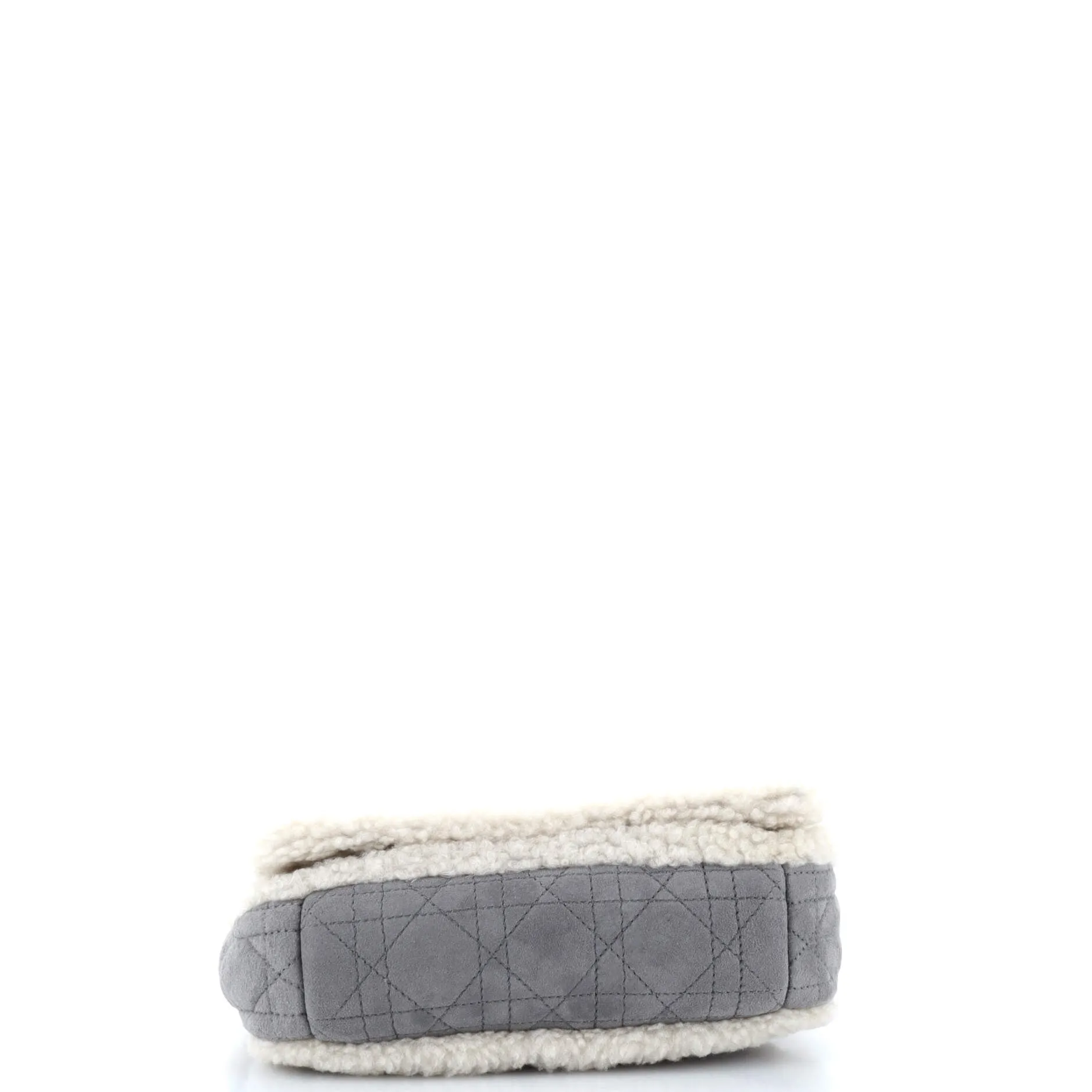 Caro Bag Cannage Quilt Suede with Shearling Small