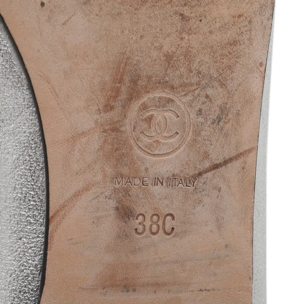 Chanel Bicolor CC Cap Toe Flat Ballerina 38