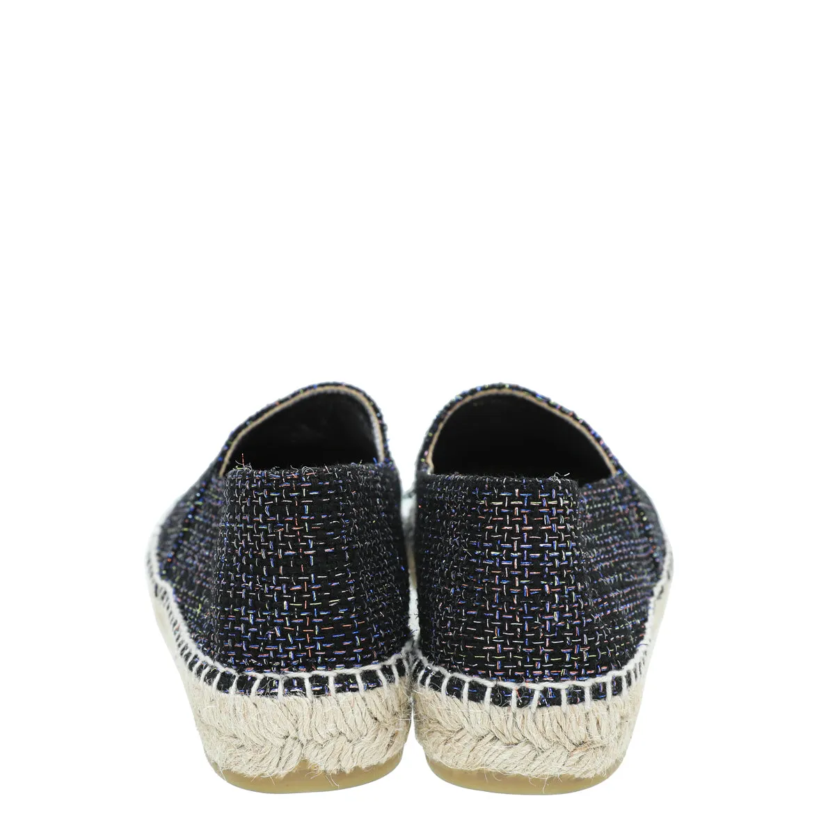Chanel Bronze Multicolor CC Tweed Espadrille 39