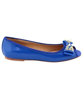 Crystal Spiked Bow Jelly Ballerinas