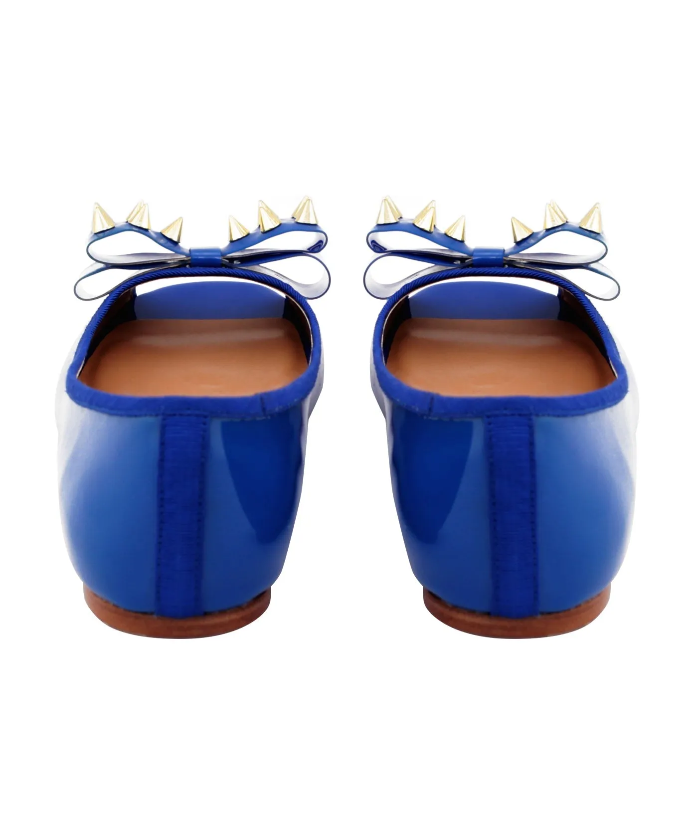 Crystal Spiked Bow Jelly Ballerinas