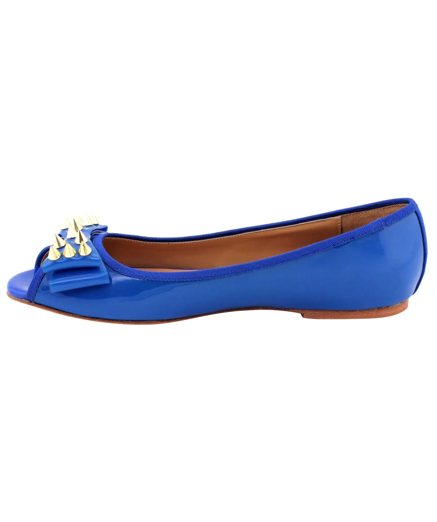 Crystal Spiked Bow Jelly Ballerinas