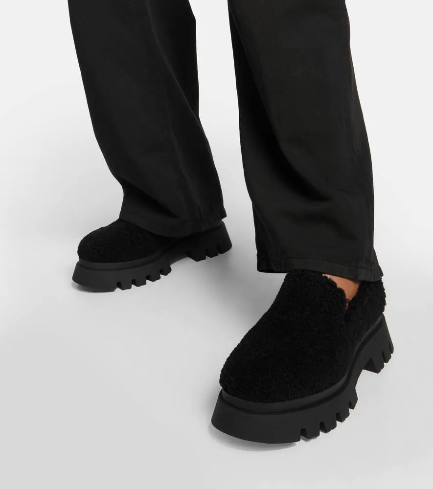Dorothee Schumacher Furry Chic shearling platform loafers