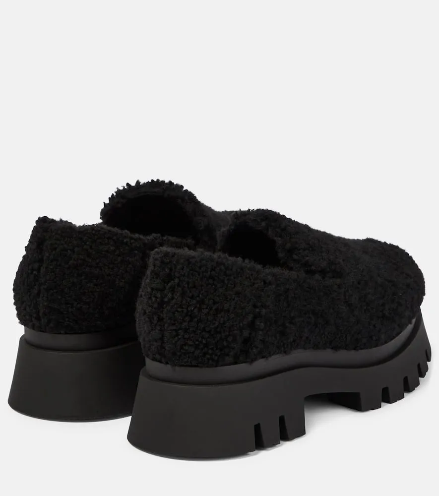 Dorothee Schumacher Furry Chic shearling platform loafers