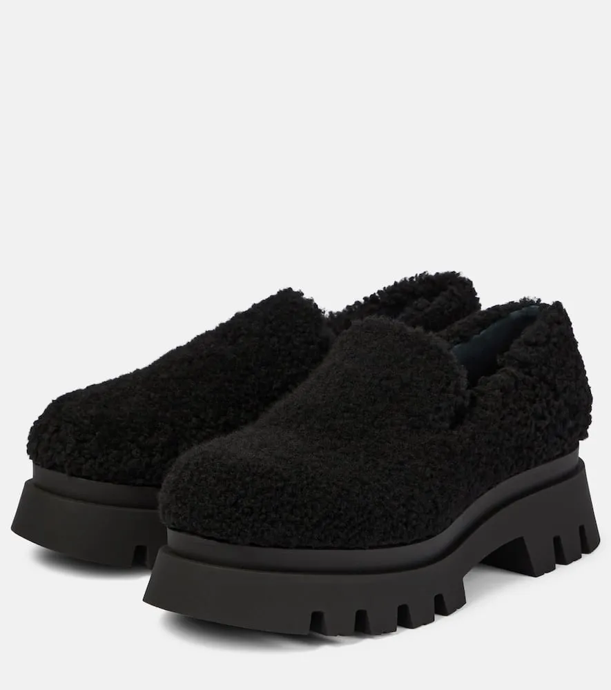 Dorothee Schumacher Furry Chic shearling platform loafers