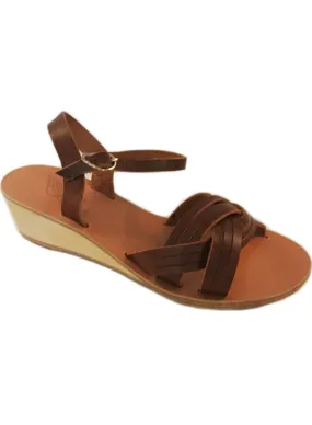Electra Wedge Sandals in Cotto Brown