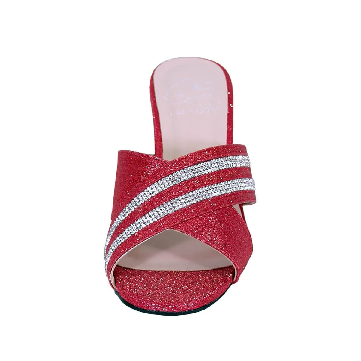 FLORAL Denise Women's Wide Width Rhinestone Dress Sandals
