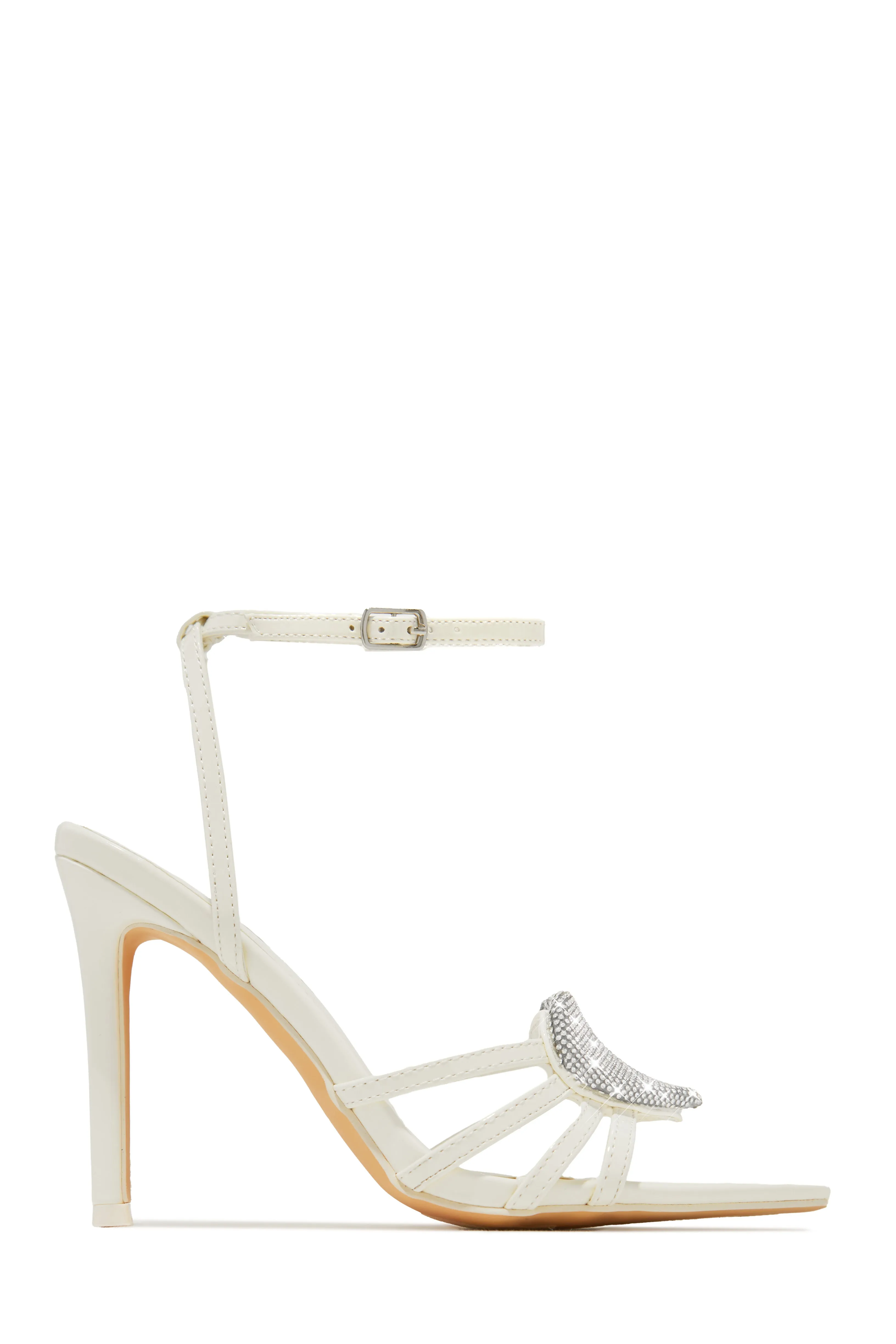 Heartbreaker Heart Embellished High Heels - Red