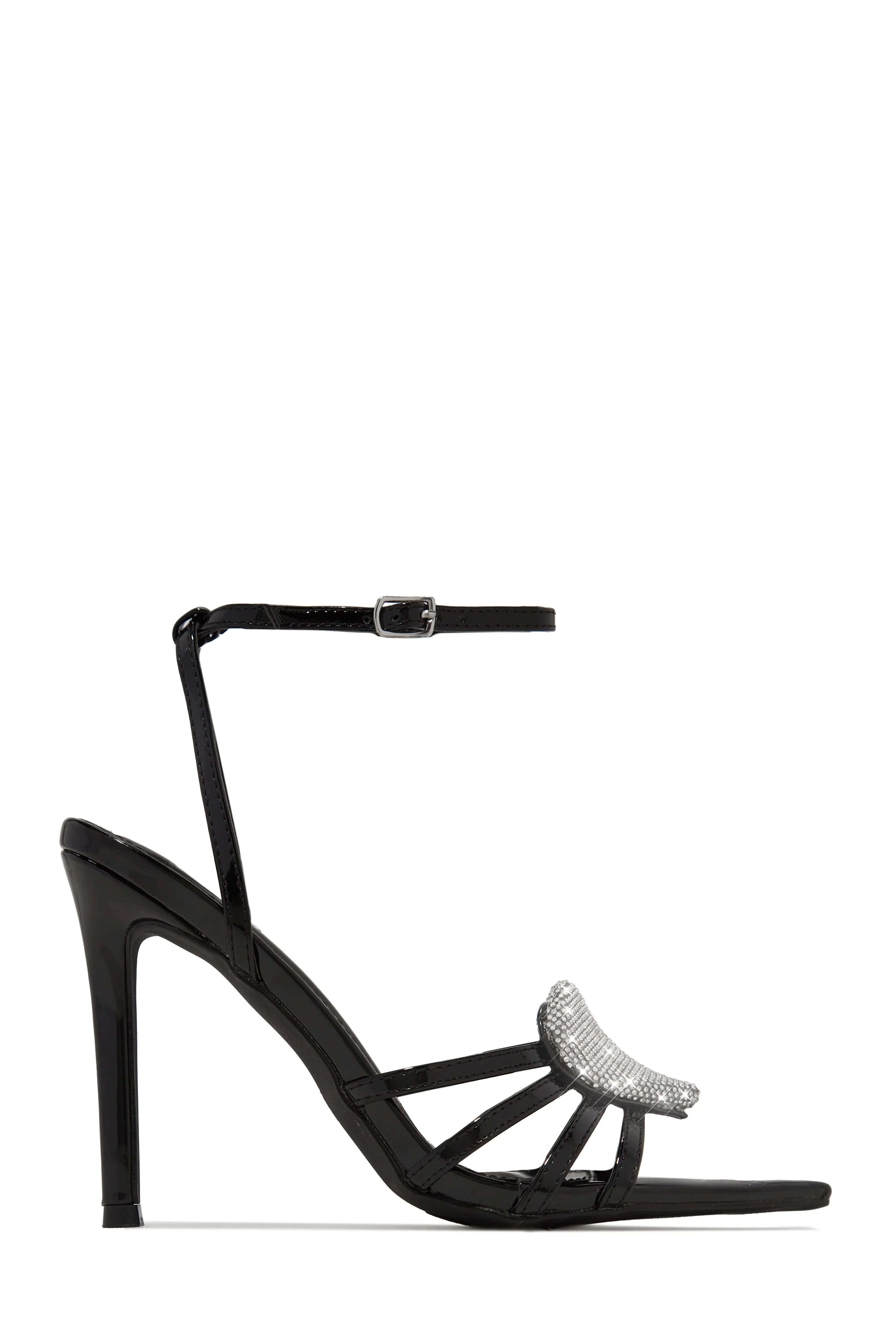 Heartbreaker Heart Embellished High Heels - Red