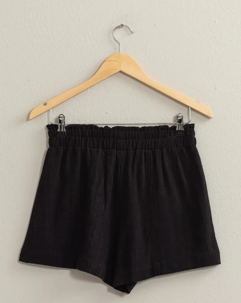 High Waist Linen Shorts