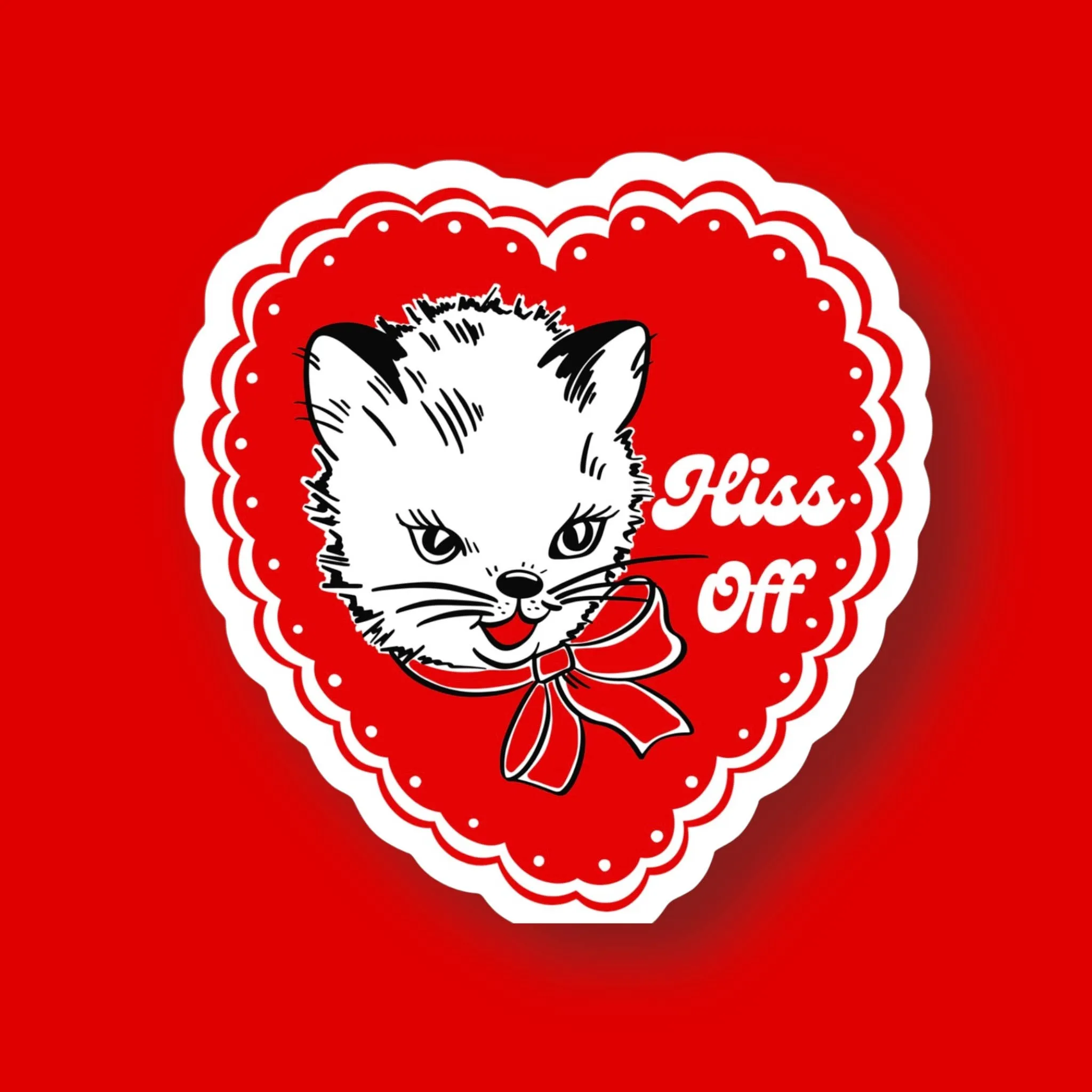 Hiss Off Cat Sticker