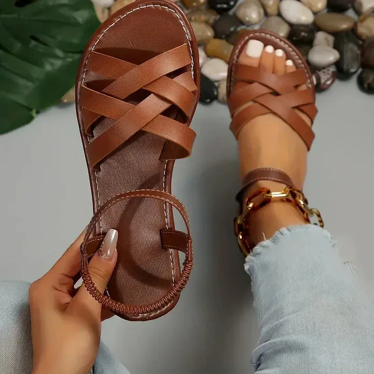Ivyshape | Braided Escape Sandals