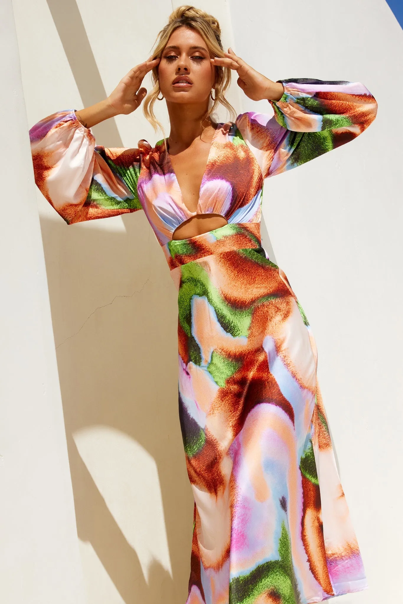 Joaquin Midi Dress - Orange Multi
