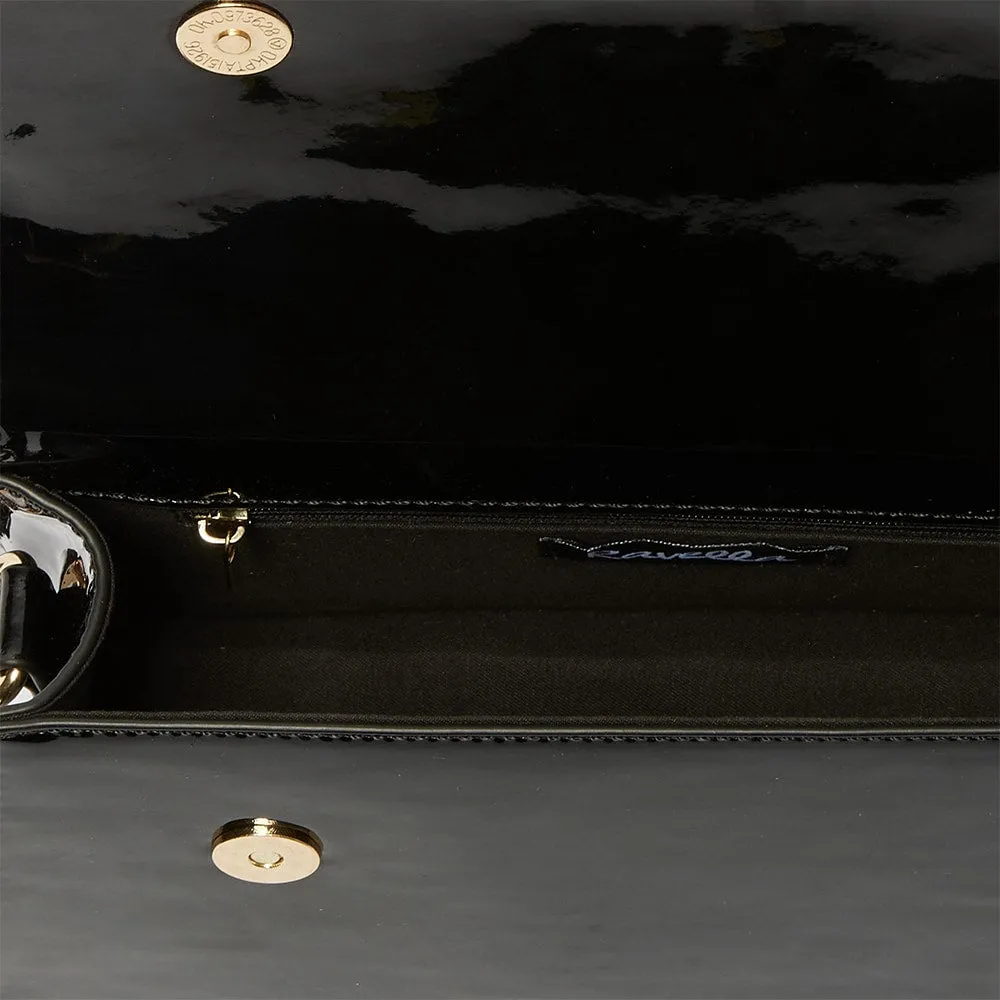 June Handbag in Black Patent