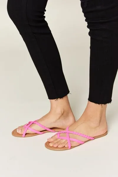 Macy Pink Crisscross Sandals