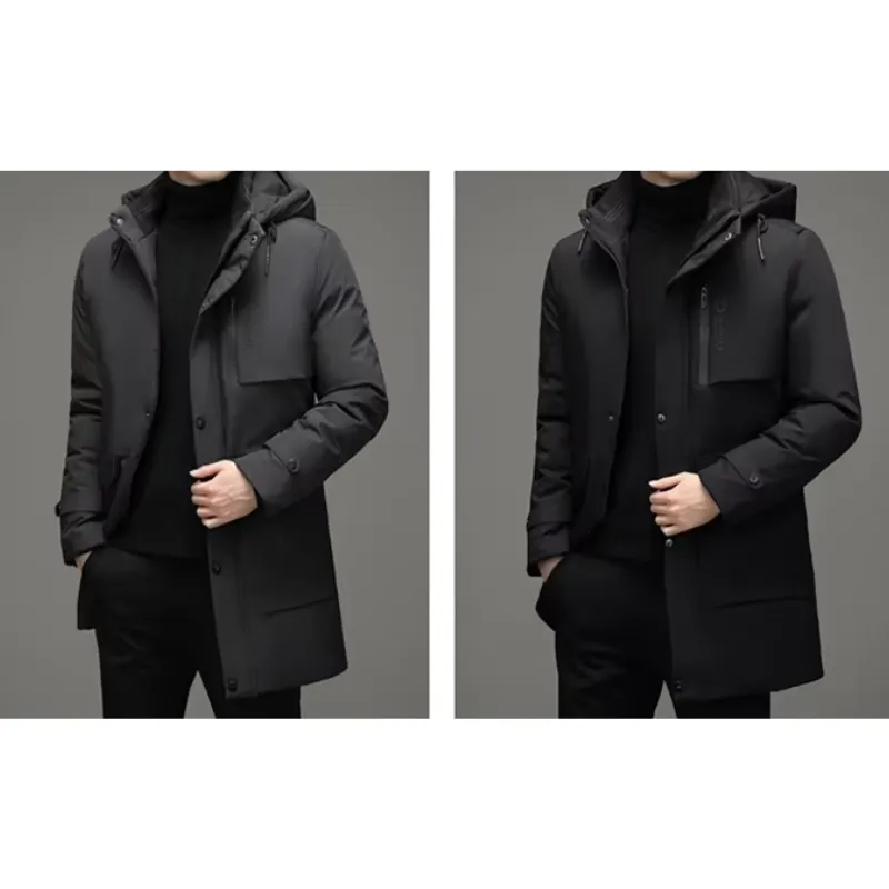 Men - Winter Parka Jacket - Hooded with Zip Pockets - Warm & Stylish Outerwear