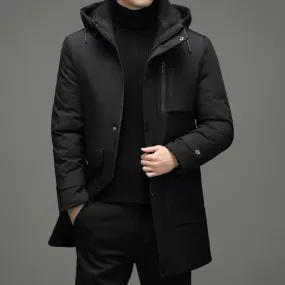 Men - Winter Parka Jacket - Hooded with Zip Pockets - Warm & Stylish Outerwear