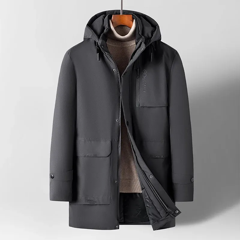Men - Winter Parka Jacket - Hooded with Zip Pockets - Warm & Stylish Outerwear