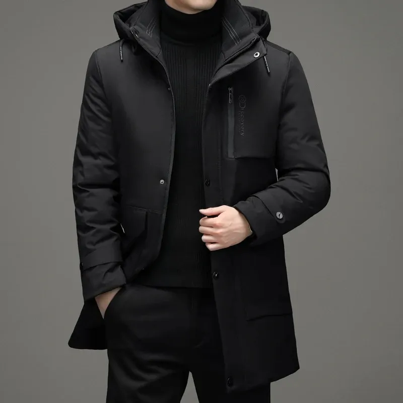 Men - Winter Parka Jacket - Hooded with Zip Pockets - Warm & Stylish Outerwear