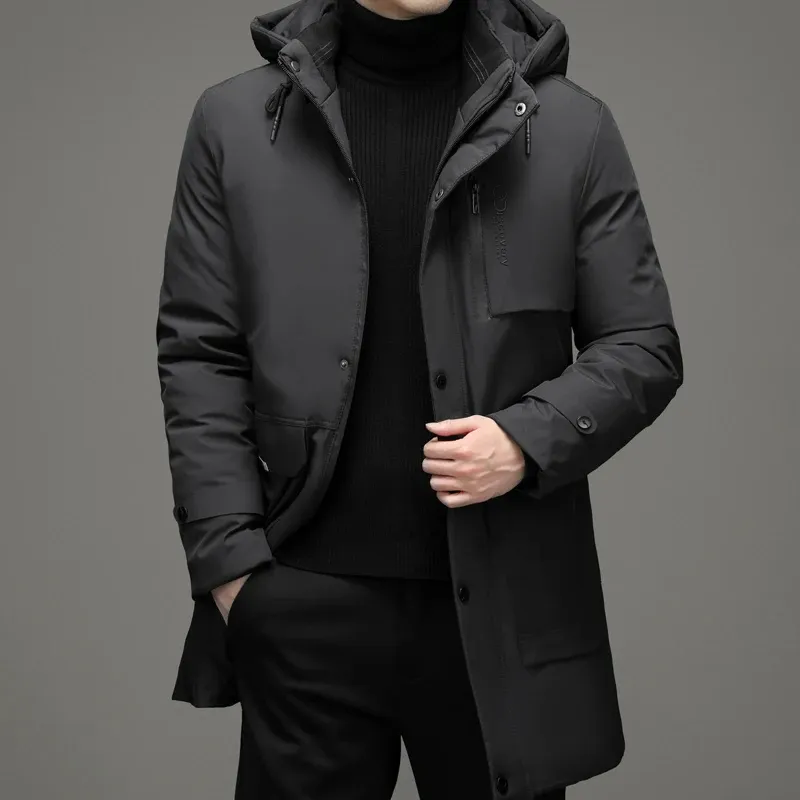 Men - Winter Parka Jacket - Hooded with Zip Pockets - Warm & Stylish Outerwear