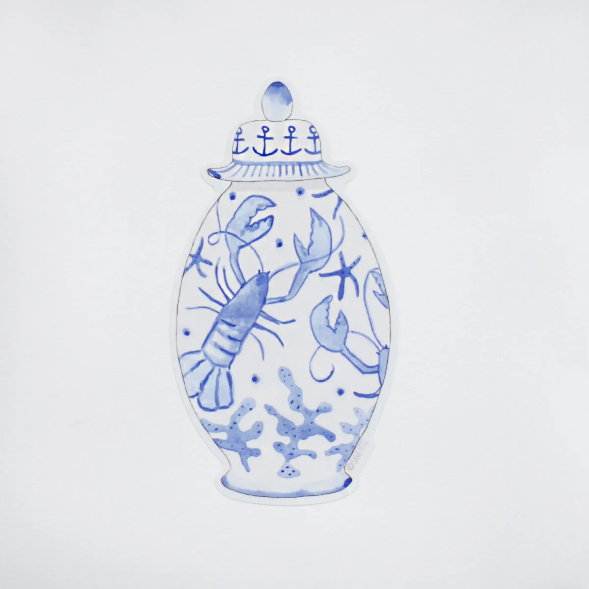 Nautical Ginger Jar Sticker