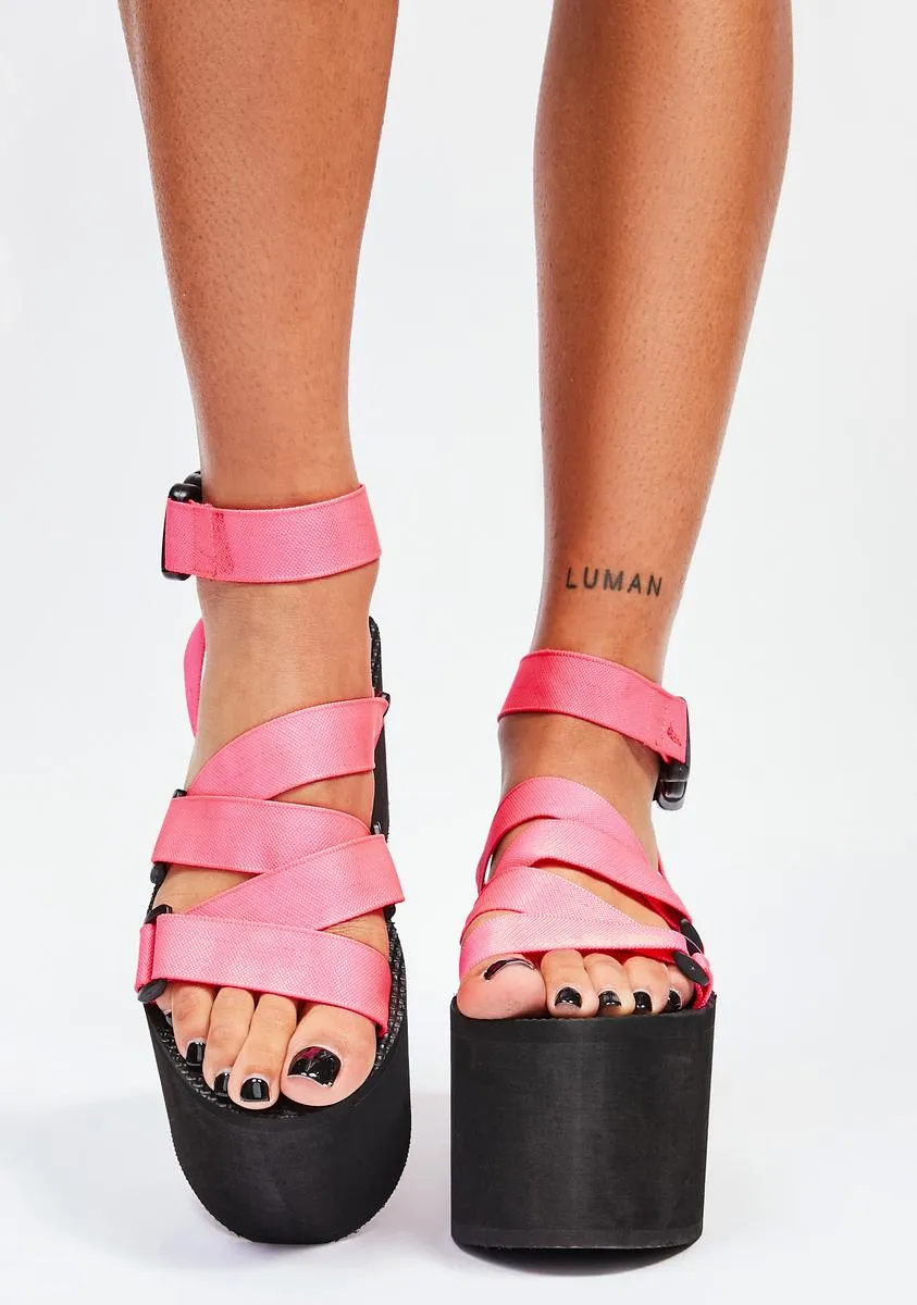 Pink Lullaby Platform Sandals