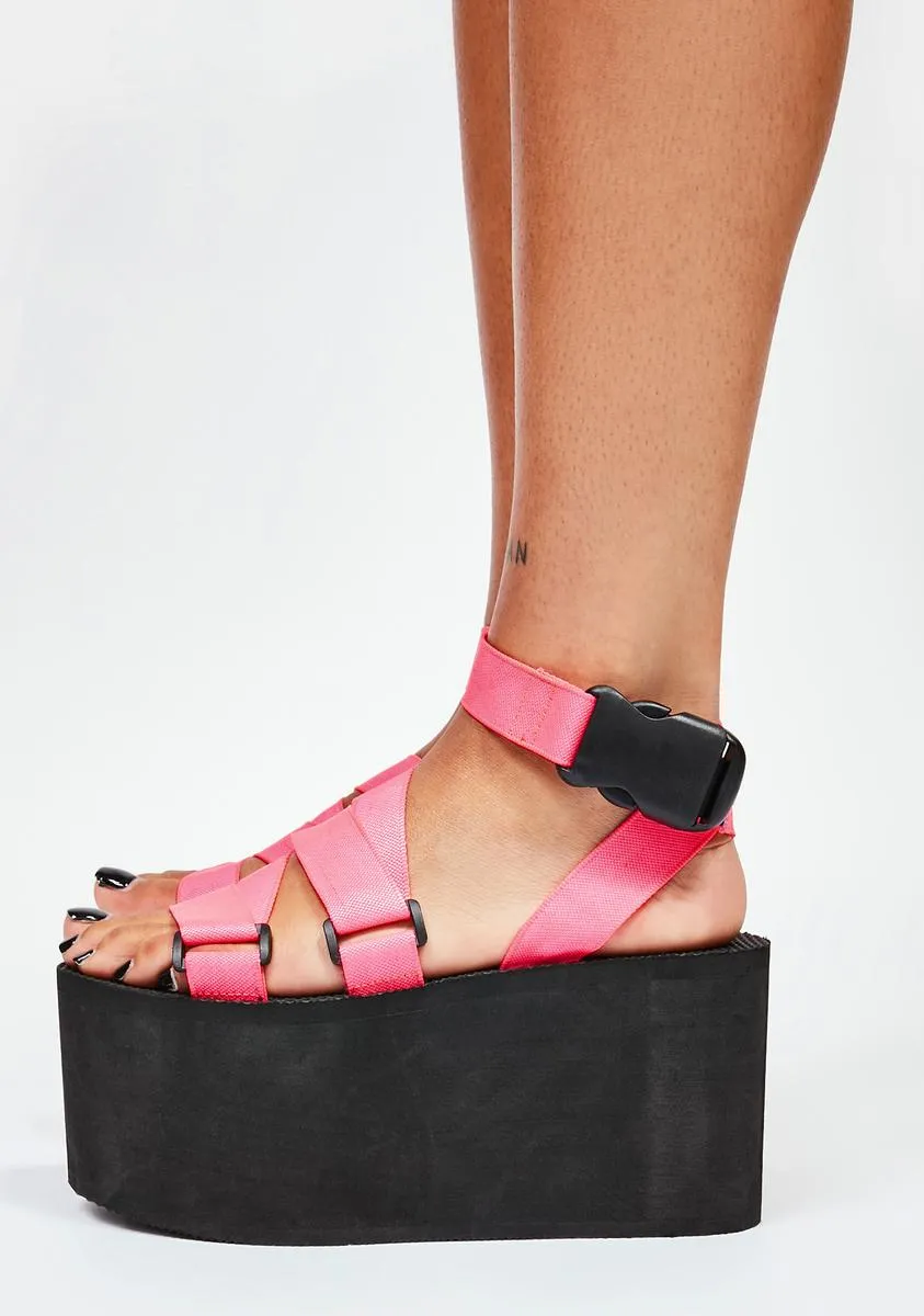 Pink Lullaby Platform Sandals