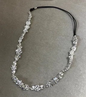 Rhinestone flexi on elastic headpiece