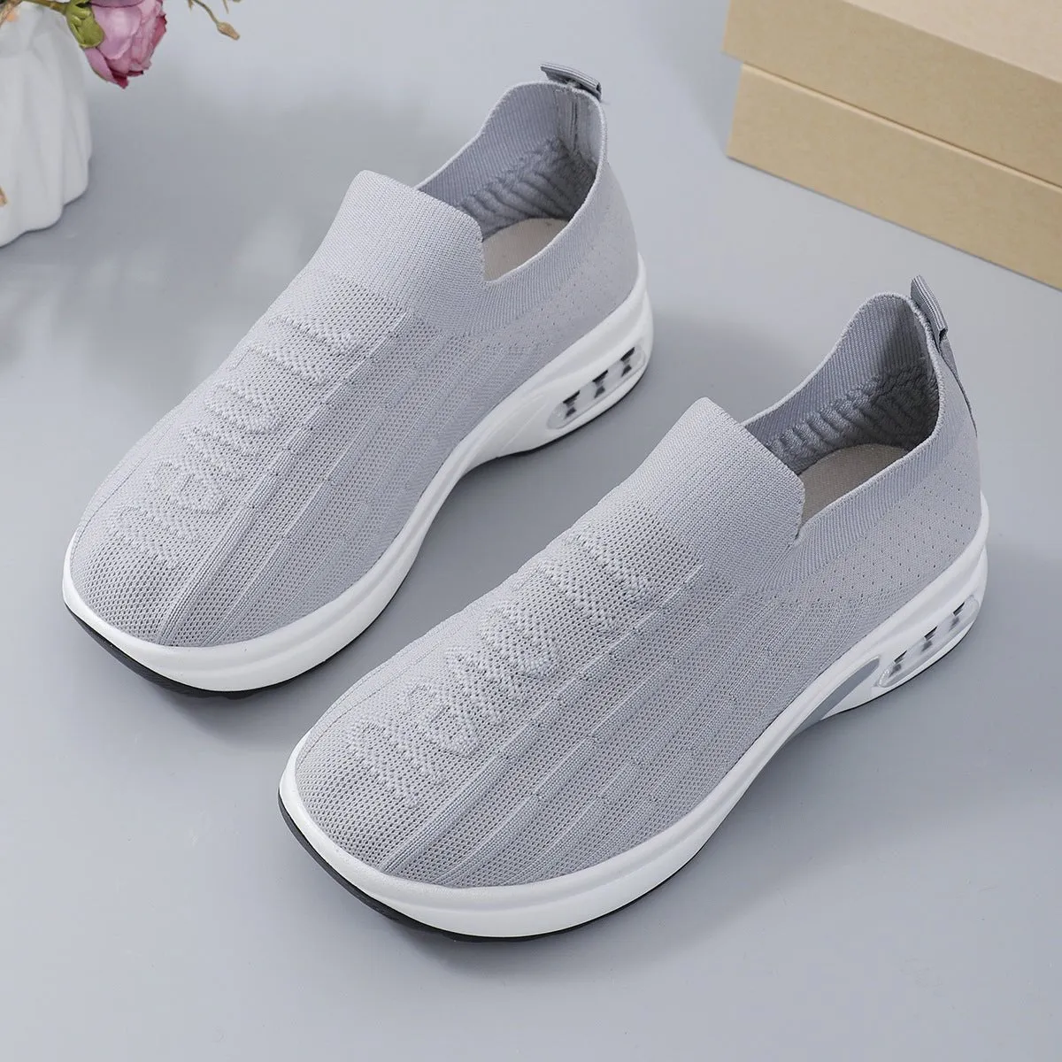 Round Toe Mesh Loafers Slip On